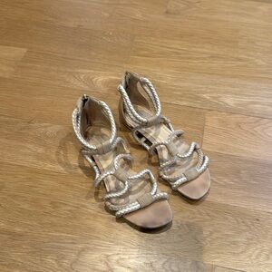 Alexandre Birman Nude & White Sandals 37.5